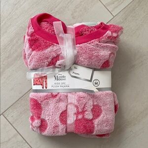 Disney Minnie Mouse Kids Pink Plush Pajamas